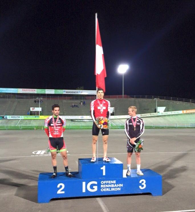 Frank Pasche campione svizzero su pista nella gara del km