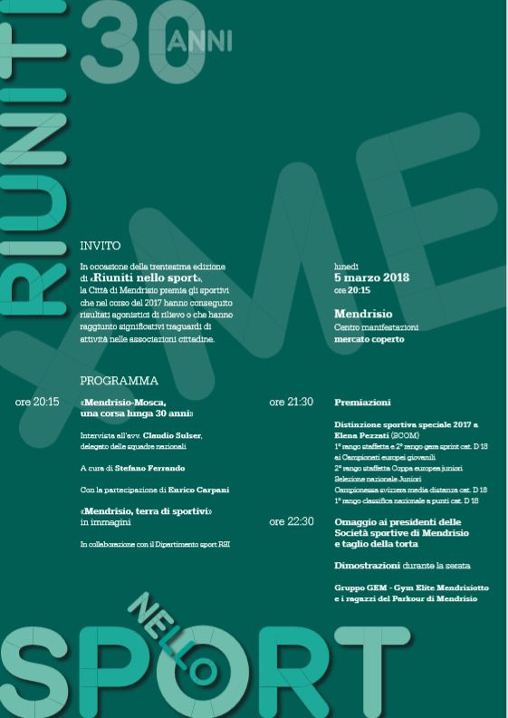 Premiazione “Riuniti nello Sport”